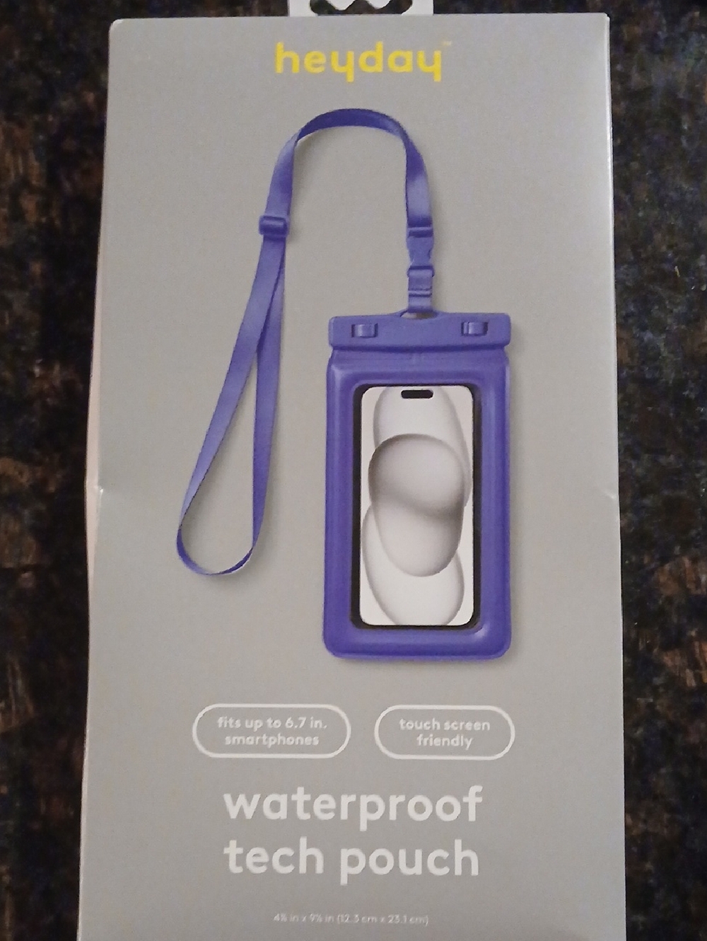 heyday Purple Waterproof Tech Pouch with Adjustable Strap